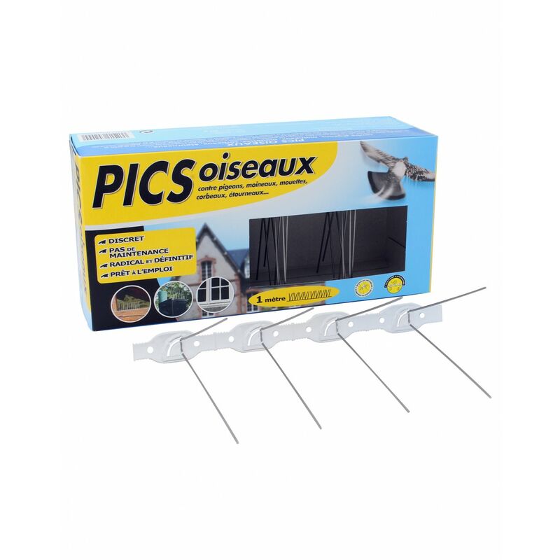 Caussade Irepoipic Picpigeons discreto y de colocar azul 25 x 8 12 cm trampa para palomas repelente plagas 5