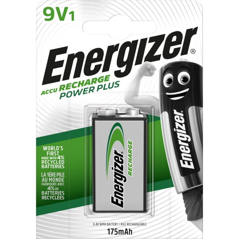 Pilas Recargable Energizer powerplus batería 9v 175 mah hr22 plus bl1 175mah enrpp3p1