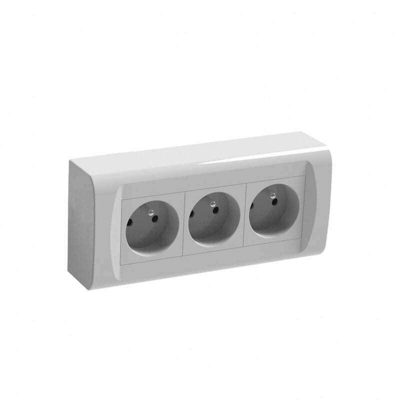 EMUCA multiconector con tapa deslizante vertikal flat 60, diámetro 60mm, 1  enchufe tipo schuko, 1 usb