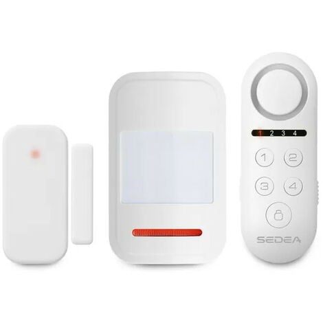 Mini sistema de alarma KIT Sirena + Sensor de ventana de puerta magnética +  Mando a distancia