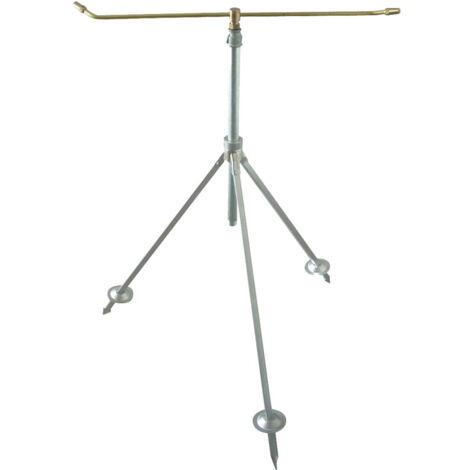 Aspersor giratorio sobre trípode macho 15x21, regulable en altura de 70 a 110 cm, chorro regulable Boutté