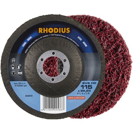 Disque de nettoyage non tissé - TOPLINE - SVS - 115 X 22,23mm Rhodius
