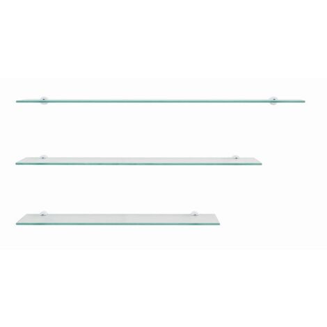 Spancraft Estante De Cristal Flotante Transparente De 12" X 36" En C