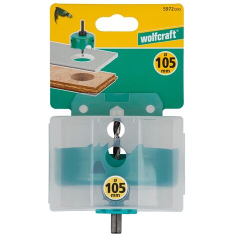 Sierra de corona Wolfcraft CT para mampostería/piedra/madera/plástico, 105 mm de diámetro WOLFCRAFT