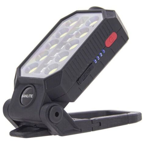 Lámpara de trabajo recargable Xanlite, 450 lm, 30 metros, negra Sans marque (1/3)