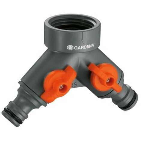 Selector de riego en grifo de 2 circuitos, rosca de 26,5 mm Gardena