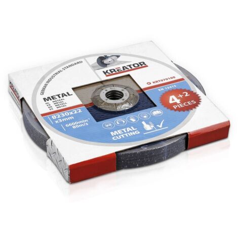 Discos de corte - metales - Ø 230 x 3 mm - 6 piezas KREATOR (1/2)