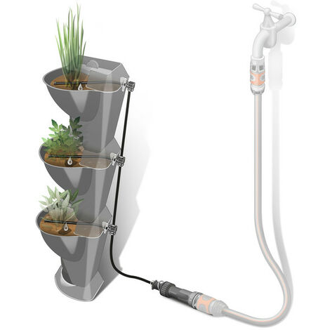 GARDENA NatureUp Set de Riego de Esquina Grifo para 12 plantas (13157-20) (1/5)