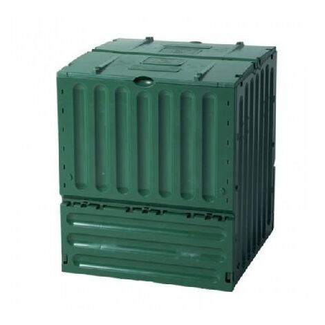 Compostador Ecológico Graf Eco King 70x70x83 cm de 400 Litros con Sistema de Ventilación y Paredes Térmicas, Color Verde
