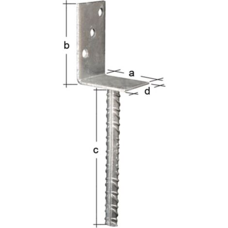 Base para poste en L ETA-10/0210 80x100x200x60mm TZN GAH