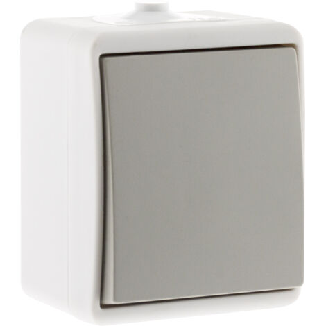 Nanointerruptor impermeable de dos vías, gris Centrale Brico