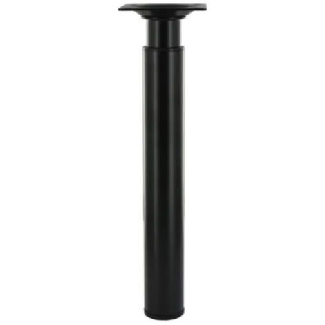 Pata de mesa de centro cilíndrica regulable, altura de 21 a 35 cm, acero epoxi negro CIME