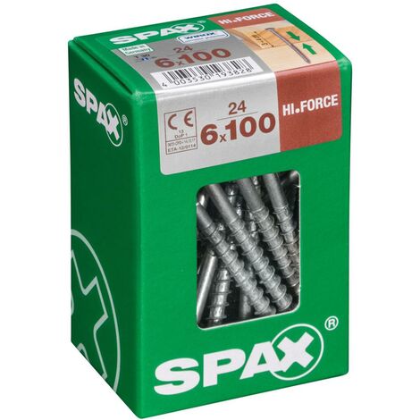 Juego de 24 tornillos SPAX de acero con cabeza avellanada torx, Diam.6 mm x L.100 mm SPAX (1/4)