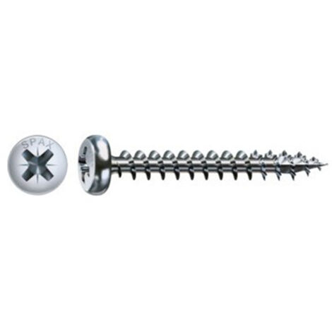 Juego de 20 tornillos SPAX Torx de acero con cabeza redonda, Diam.3,5 mm x L.16 mm SPAX