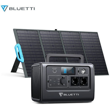  BLUETTI Solar Generator EB70S with PV200 Solar Panel Included,  716Wh Portable Power Station w/ 4 120V/800W AC Outlets, LiFePO4 Battery  Pack for Outdoor Camping, Road Trip, Emergency : Patio, Lawn 