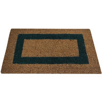 Paillasson 100% Fibre Coco Base Antidérapante Frontière Vert 50X90CM