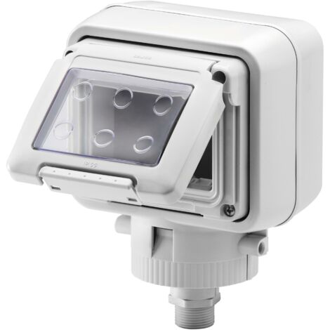 Gewiss contenitore per apparecchi system stagno 3 posti  fissaggio testa palo grigio gw27056