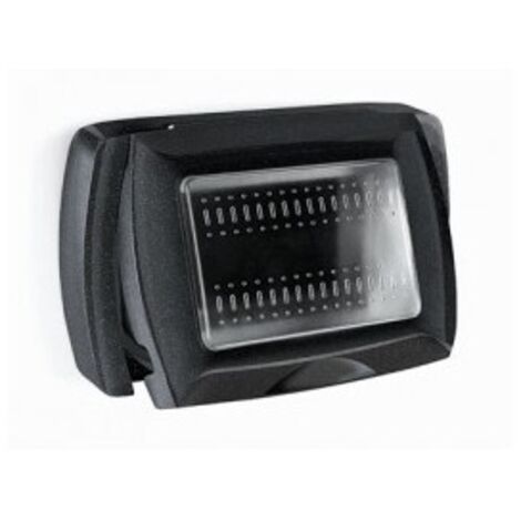 Placca Autoportante Ip55 3 Mod. Mylife Nero ( ELETTROCANALI cod. ECL4611N )