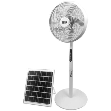 Ventilatore cfg mistral solare ricaricabile tramite pannello solare o alimentatore - ev121