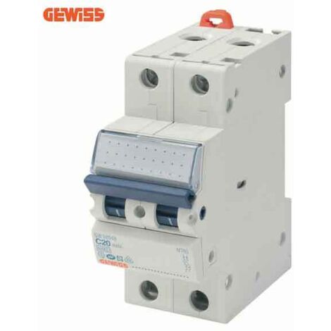 Interruttore magnetotermico 1P+N.10A 2 moduli