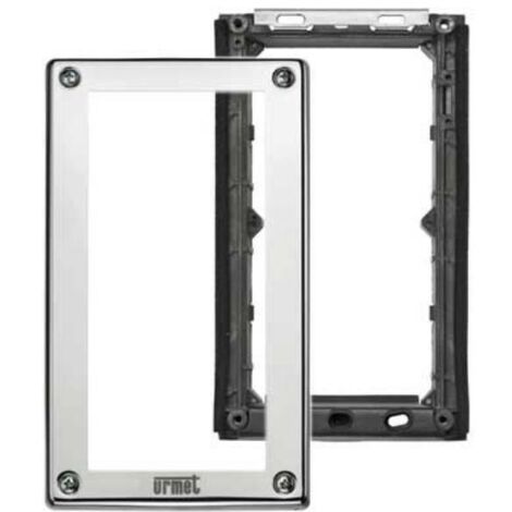 Urmet telaio porta moduli con cornice per 2 moduli per pulsantiera sinthesi steel 1158/62