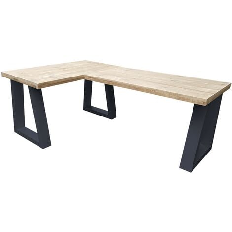 Wood4you - Bureau d'angle - Vancouver - Bois industriel -  180/120  Anthracite