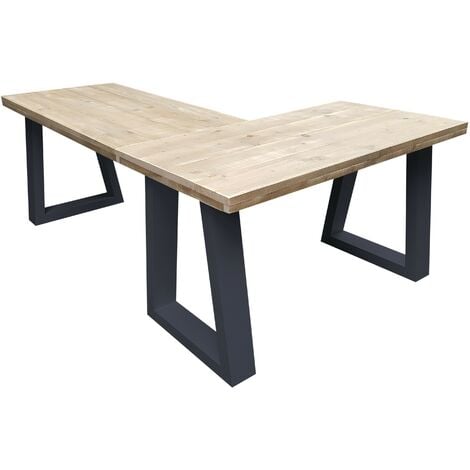 Wood4you - Bureau d'angle - Vancouver - Bois industriel -  180/120  Anthracite