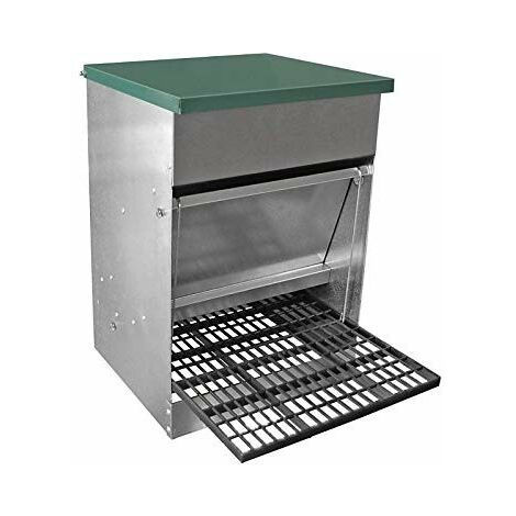 Top mit schwingender Schlie¤ung fЩr HЩhner und GeflЩgel -Anti -Vereiter und Nagetiere - Kapazitt 15 kg