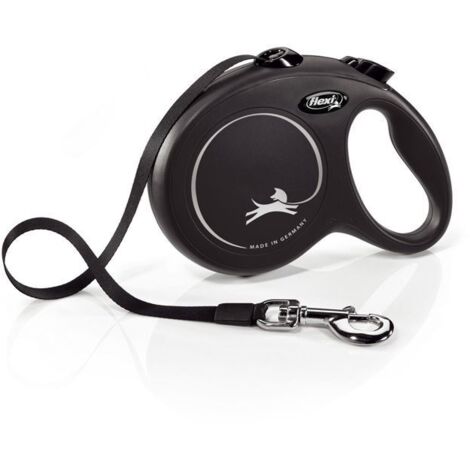 Flexi Hundeleine New Classic S Länge: 5m Schwarz Rollleine Gurtleine Seilleine