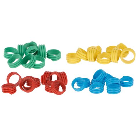 KERBL -Spiralring zur Identifizierung von HЩhnern, Truthhne und Phaisanes, unterschiedlichen Farben, 12 mm, Behlter 100 Einheiten (1/5)