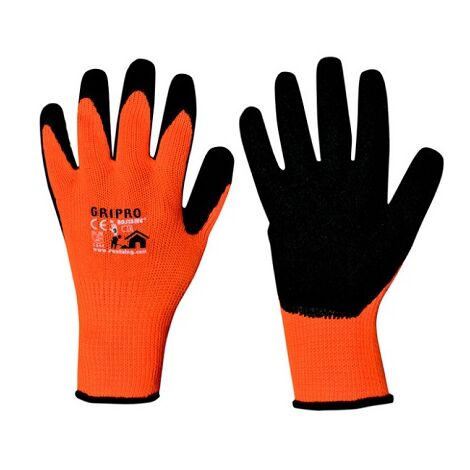 Rostaing Guanti Grip Impermeabili: Modello GRIPRO, Taglia 11, Arancione/Nero - 4