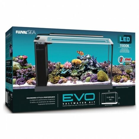 Fluval Evo Aquario Marino, Neger, 19L