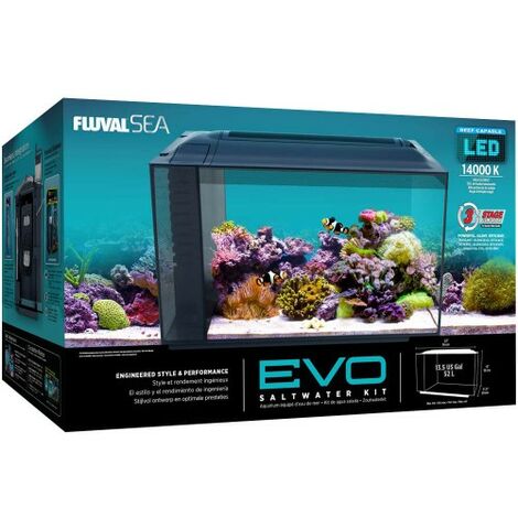 Fluval evo marino aquarium, schwarz, 52l