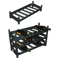 Schwarzer Flaschenregal fЩr Weine, Getrnke und Glasflaschen 60 x 25 x 13,5 cm