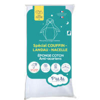 P'tit Lit - Protège Matelas Bébé Couffin - Landeau - Nacelle Alèse Anti Acariens et Imperméable - Bouclette 100% coton