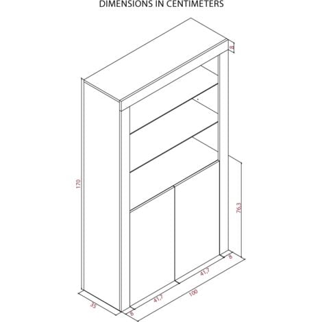 Modern Sideboard Display Cabinet Cupboard TV Stand Living Room High ...