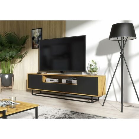 TV Unit 200cm Oak Loft Retro Vintage Creative Furniture TV Stand