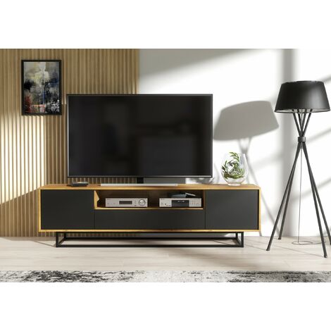 TV Unit 200cm Oak Loft Retro Vintage Creative Furniture TV Stand