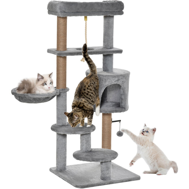 Estantes de pared para gatos con escalera PawHut 129x40x31.5 cm