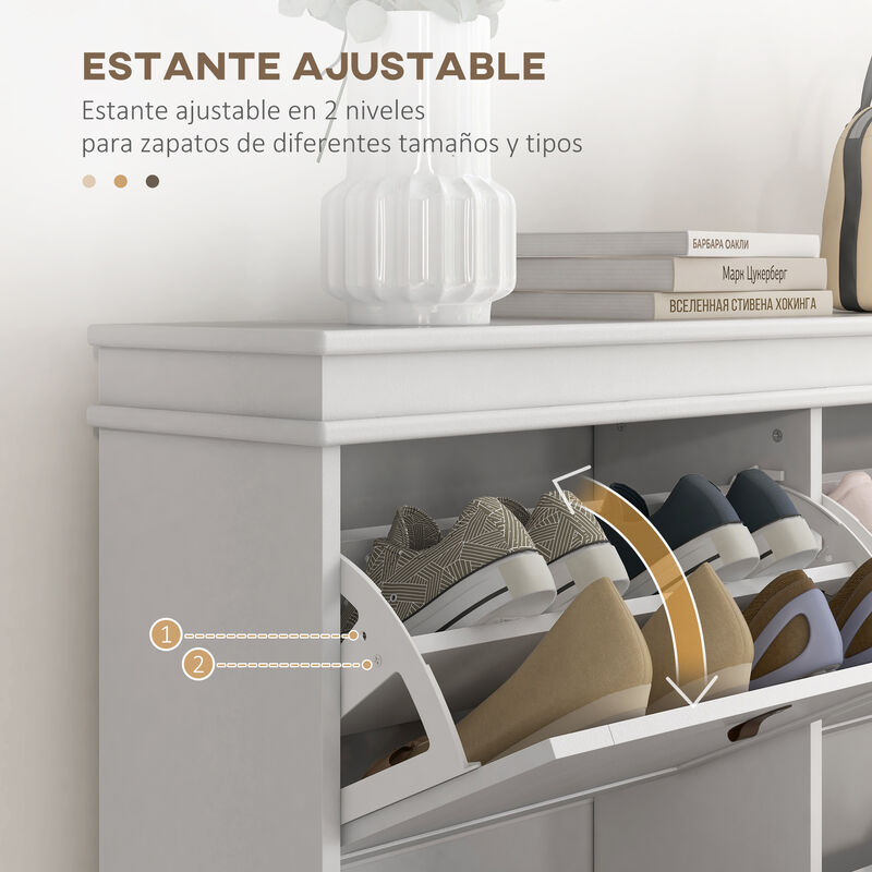 Banco zapatero Jasmina 60x30x43,5cm - zapatero para dormitorio, mueble para  zapatos, estantes para guardar zapatos