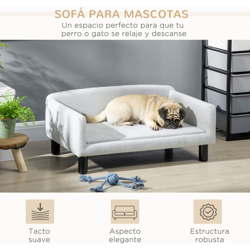 Sofa Perro PawHut Sofu00e1 Para Perros Grandes Cama Elevada Para