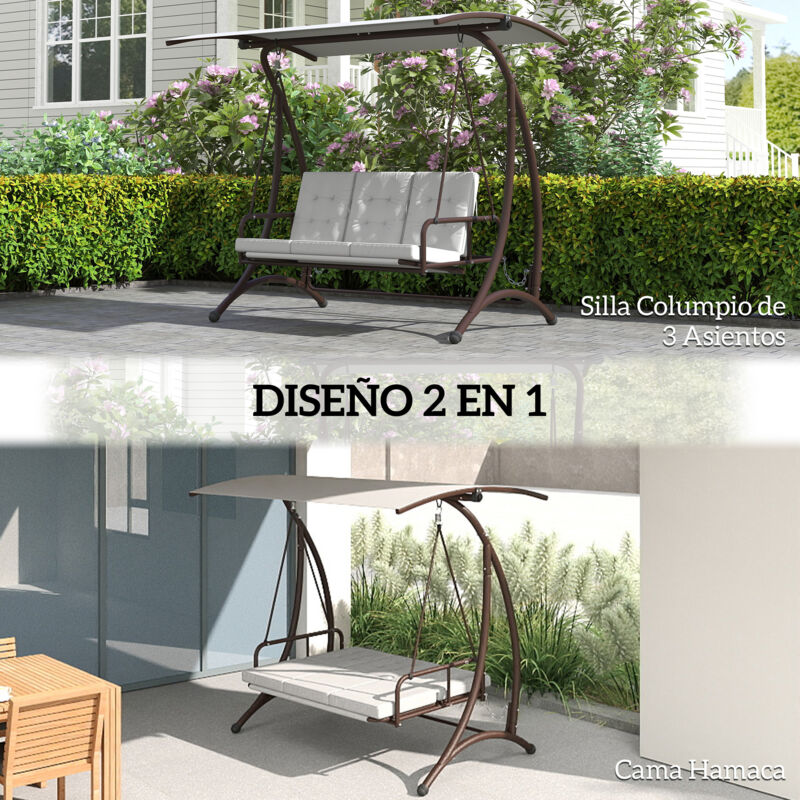 Tumbonas Jardin Exterior Hamaca Jardin Outsunny Columpio De