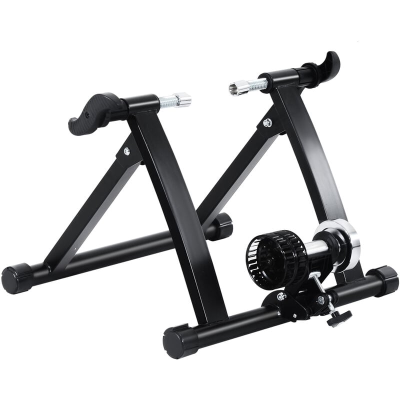 Rodillo de Bicicleta Entrenamiento Plegable con Resistencia Magnética para Ruedas de 650C/700C o 26-28 Pulgadas Carga 135 kg 54,5x47,2x39,1 cm