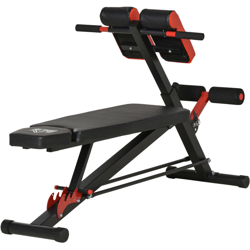 Banco de Mancuerna Banco Abdominales con Respaldo Inclinable en 3 Posiciones y Altura Ajustable Banco de Pesas para Entrenamiento 64x146x73,5-85 cm