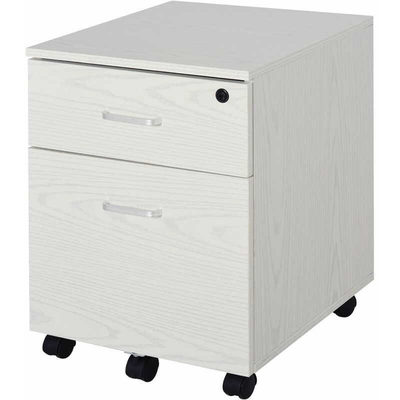 Gabinete de Archivos Móvil para Archivos A4 con 2 Cajones y Llave 40x45x55,6 cm