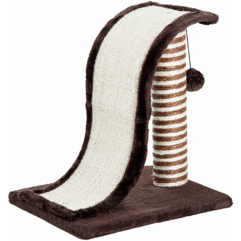 Rascador Árbol para Gatos de Sisal para Jugar y Arañar Marrón Crema 35x30x39cm