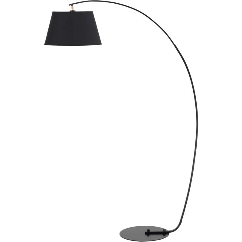 Lámpara de Pie en Forma Arco Moderna con Pantalla Colgante de Tela Casquillo E27 Máx. 40W y Interruptor de Pie para Salón Dormitorio 100x43x177 cm