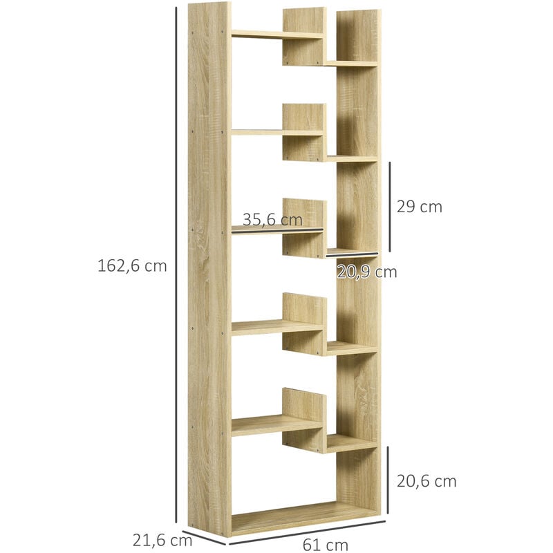 Estantería de 3 a 6 niveles, estantería estrecha y gruesa, multiusos,  estantería alta, estantes abiertos de madera para el hogar u oficina  (tamaño 