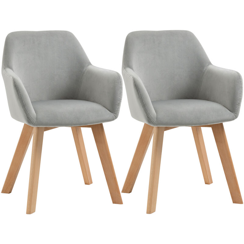 Sillas decorativas para sala de estar, silla decorativa con respaldo de ala  de terciopelo con brazos, sillón tapizado con patas de madera maciza para