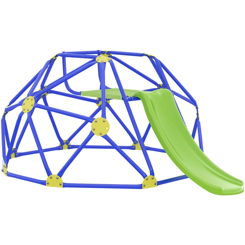 AIYAPLAY cúpula de escalada con tobogán juego de cúpula geométrica parque infantil interior exterior para niños de 3-10 años para jardín 243x177x90 cm